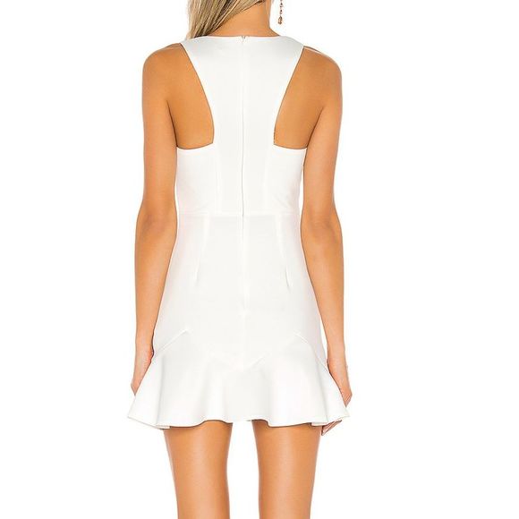 superdown Vickie Ruffle Hem Mini Dress in White - Picture 5 of 7